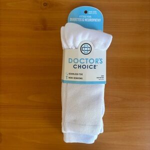 Doctor’s Choice Men’s Diabetic Crew Socks 12–15 Seamless Toe Non-Binding